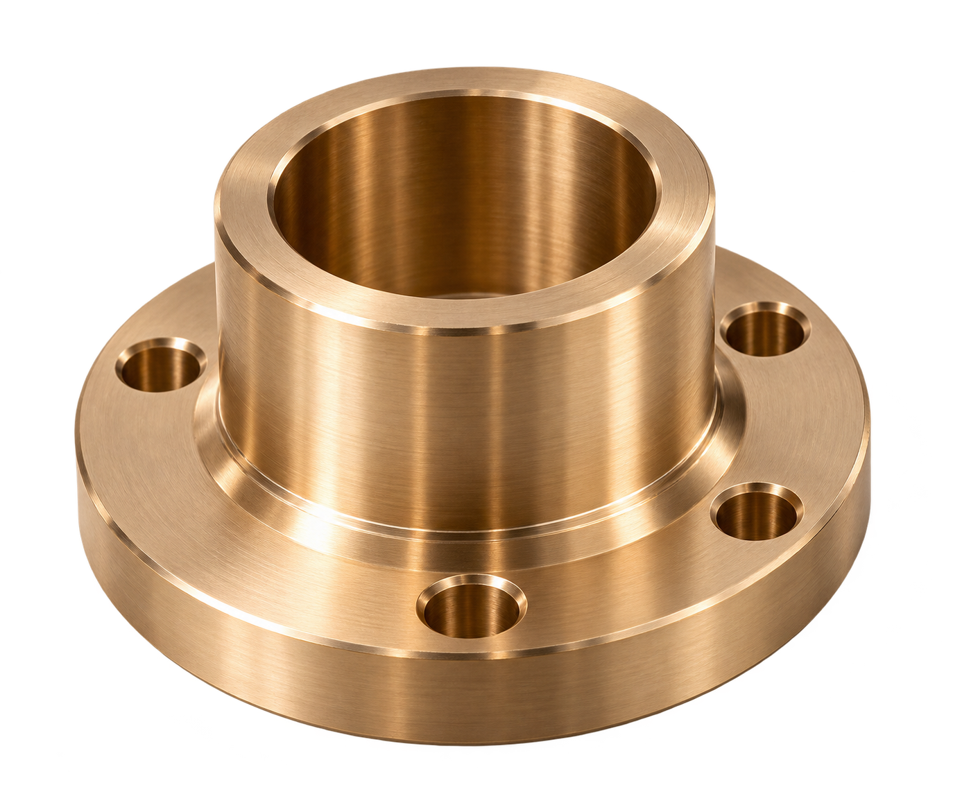 Precision Machined Bronze Flange Bushing