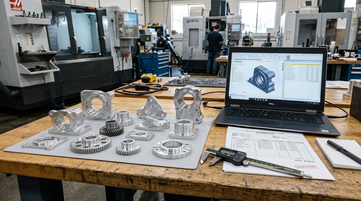 Aluminum CNC machining cost and price per part breakdown