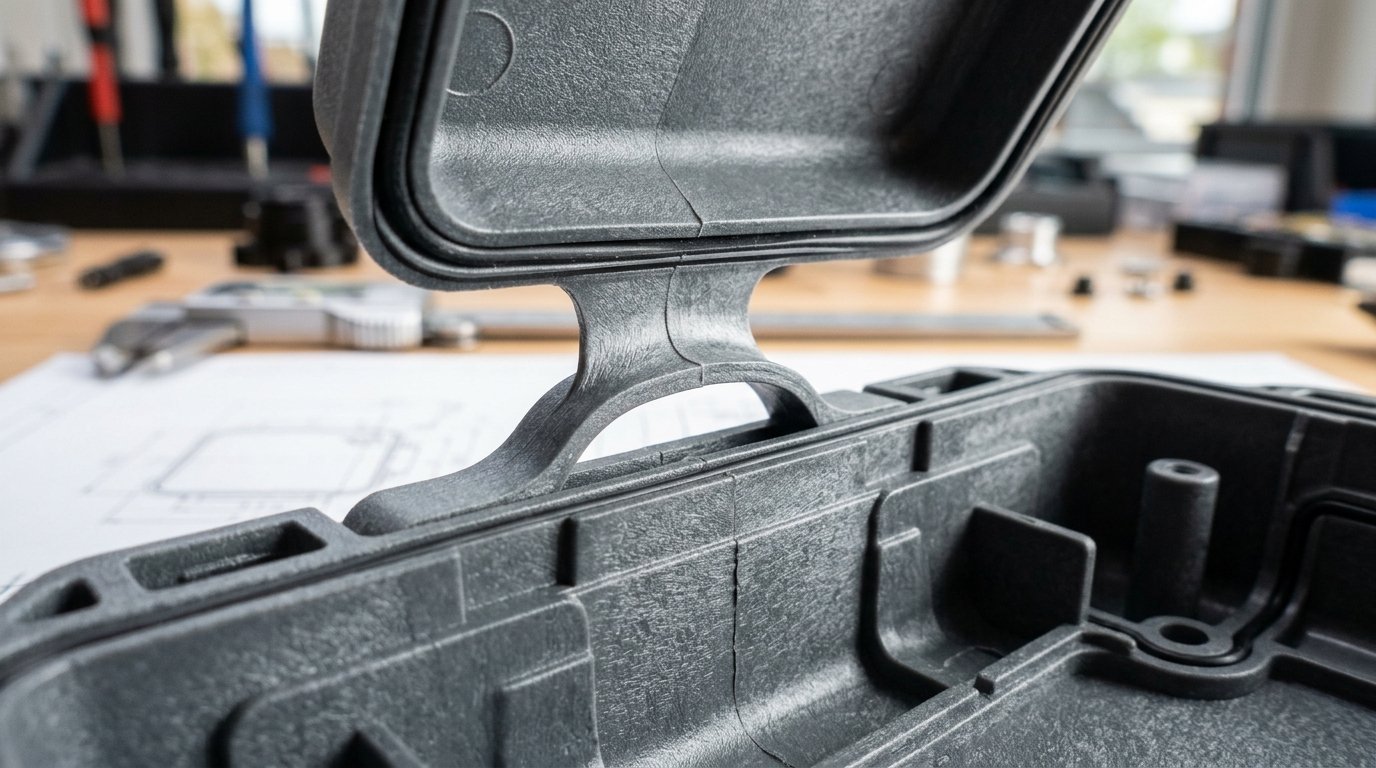 Living hinge design injection molding polypropylene parts